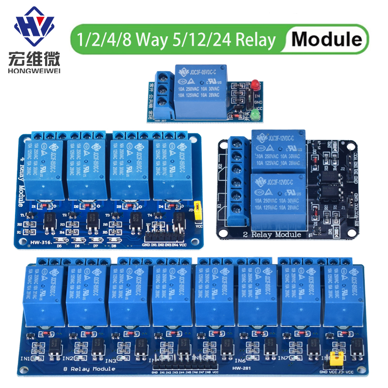 DC 5V 12V 24V 1 2 4 6 8 Channe - Relay 8 Channel Board 评论和价格