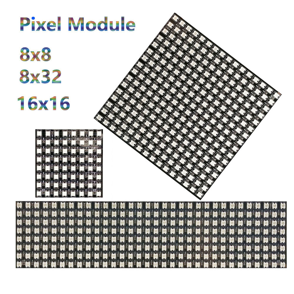 DC5V WS2812B 8*8 16*16 8*32 Fl - Rgb Led Matrix 8X8 评论和价格