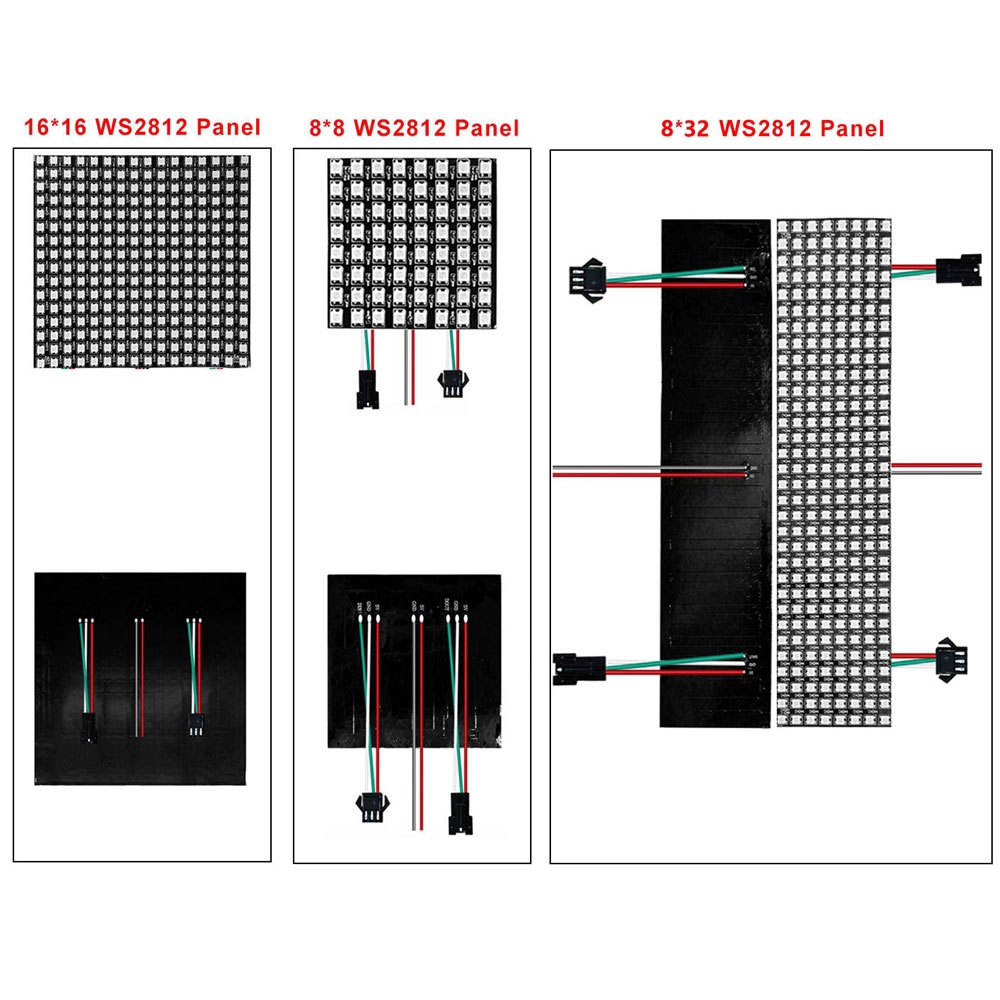 DC5V WS2812B 8*8 16*16 8*32 Fl - Rgb Led Matrix 8X8 评论和价格