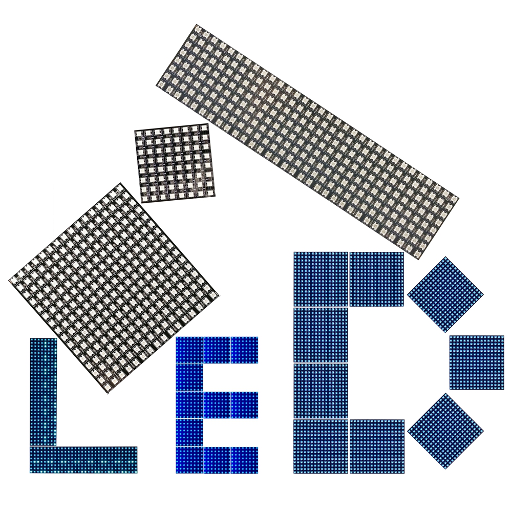 DC5V WS2812B 8*8 16*16 8*32 Fl - Rgb Led Matrix 8X8 评论和价格