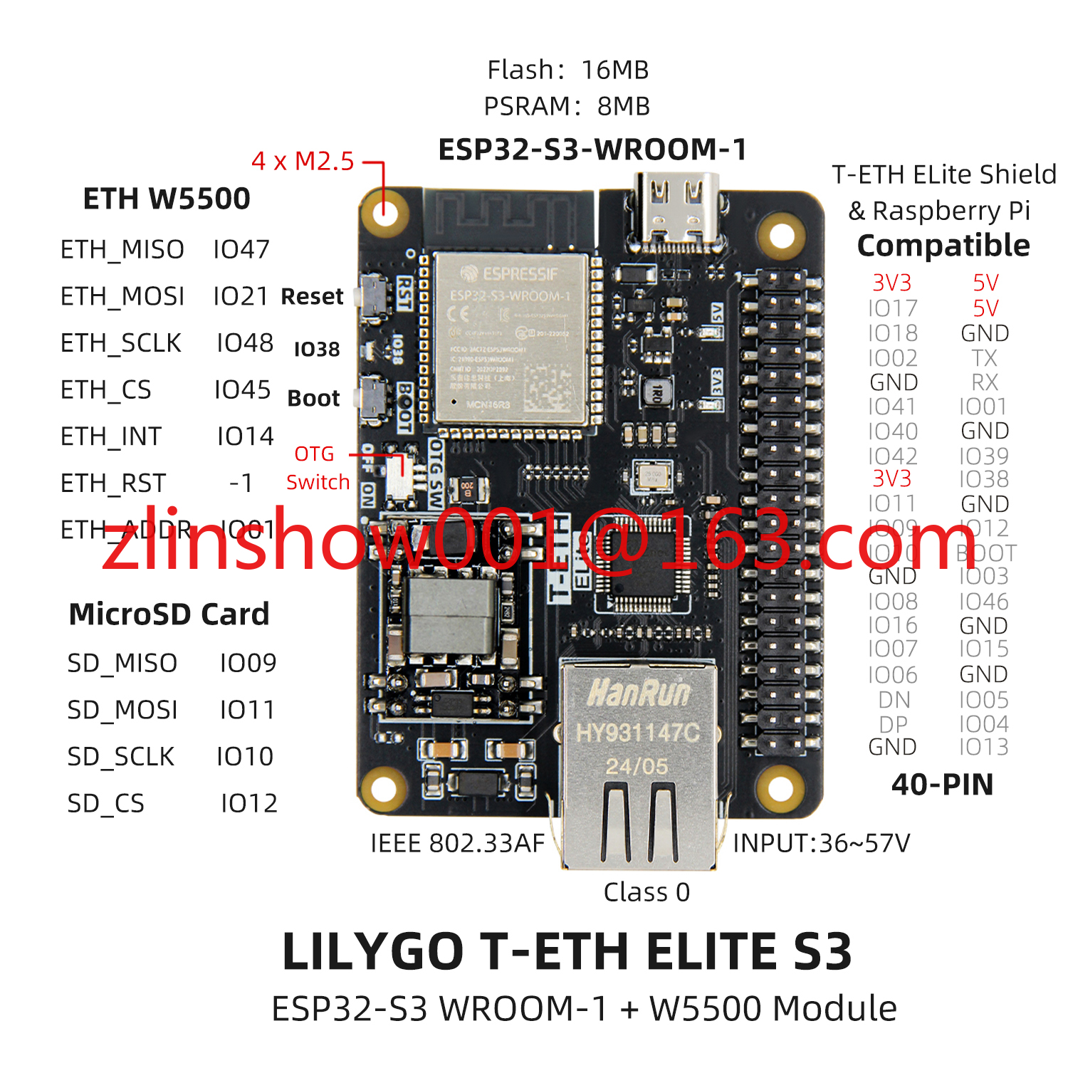 T-ETH-ELite ESP32-S3 Ethernet  - Ethernet Module W5500 评论和价格