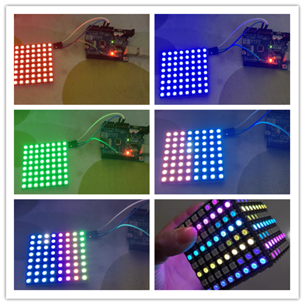 WS2812B 8x8 64Bit RGB LED Matr - Rgb Led Matrix 8X8 评论和价格