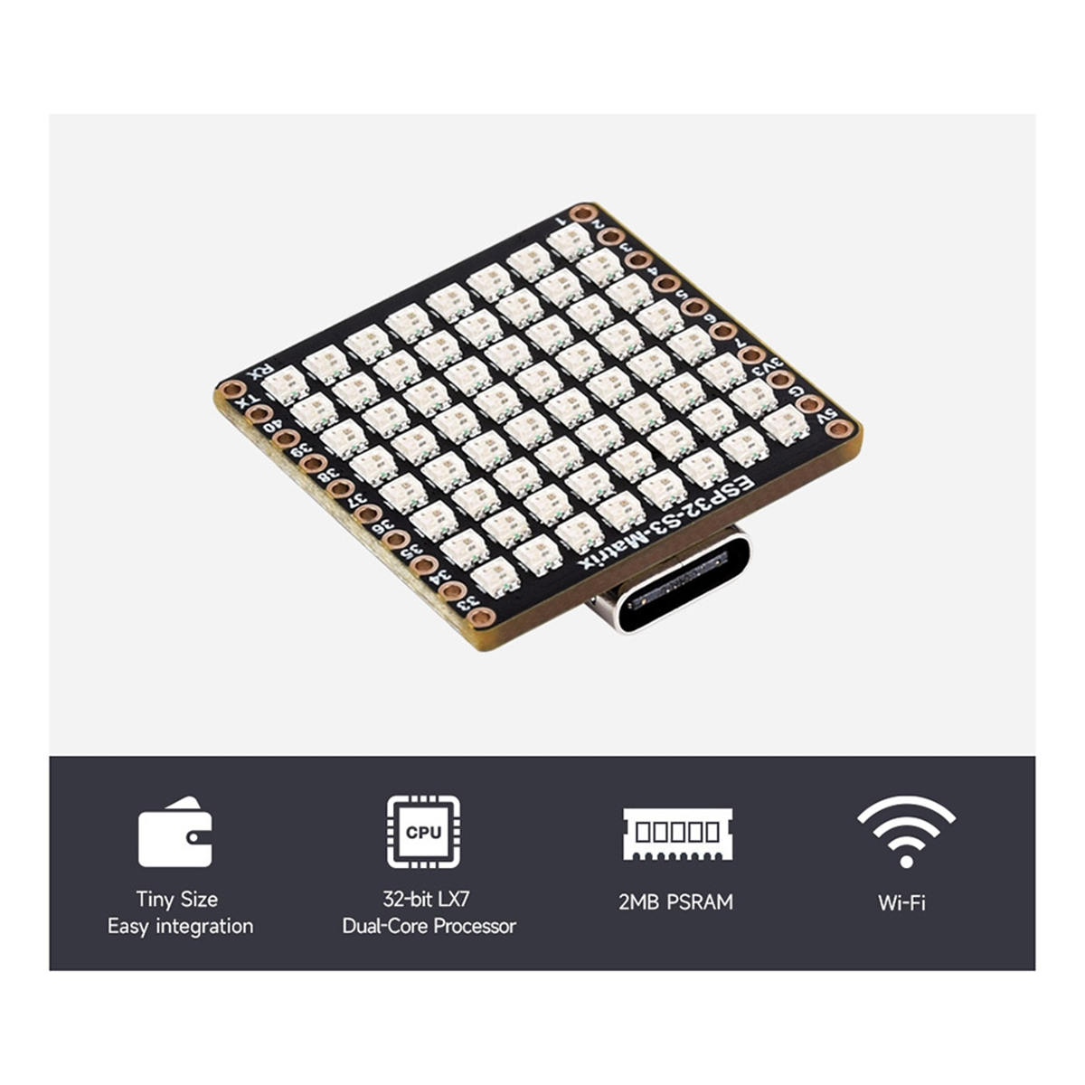 ABGN ESP32-S3 Development Boar - Rgb Led Matrix 8X8 评论和价格