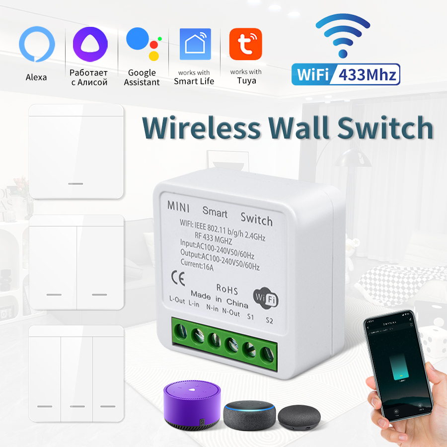 16A Tuya WiFi DIY Smart Switch - Home Automation Industry 评论和价格