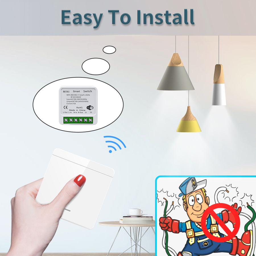 16A Tuya WiFi DIY Smart Switch - Home Automation Industry 评论和价格