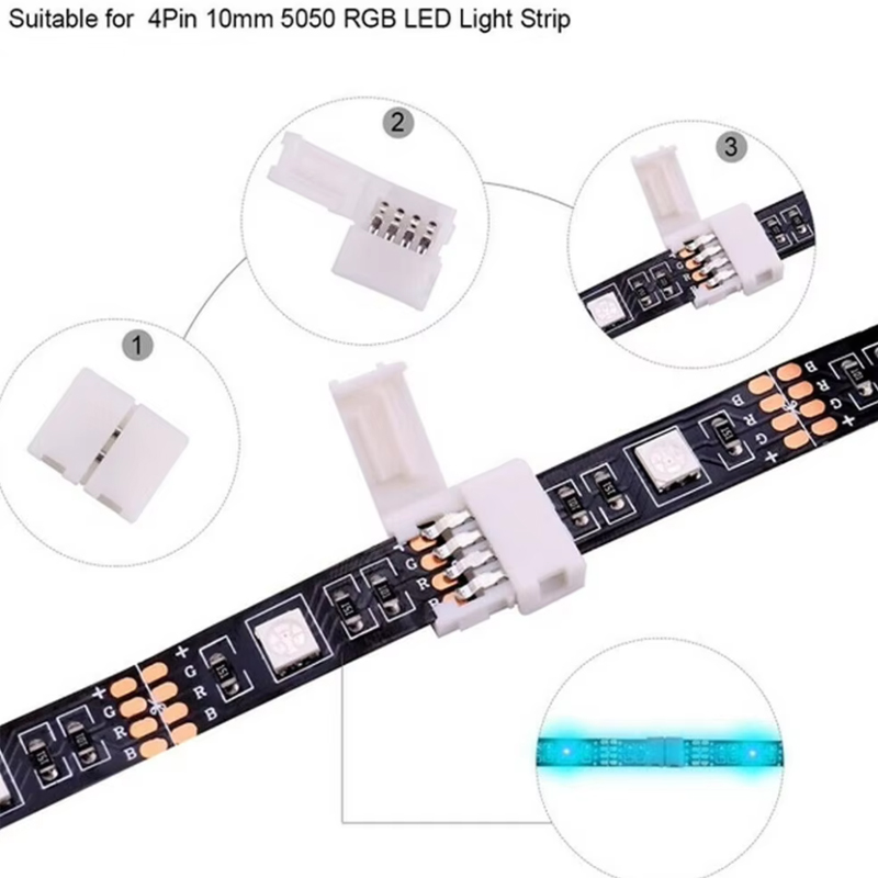 5pcs 4PIN 8mm Led Connector L  - Rgb Led Matrix 8X8 评论和价格