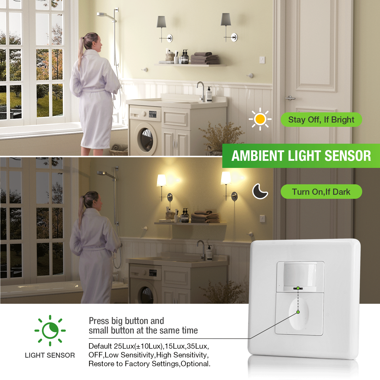 Motion Sensor Switch with Occu - Motion Sensor Pir Wired 评论和价格