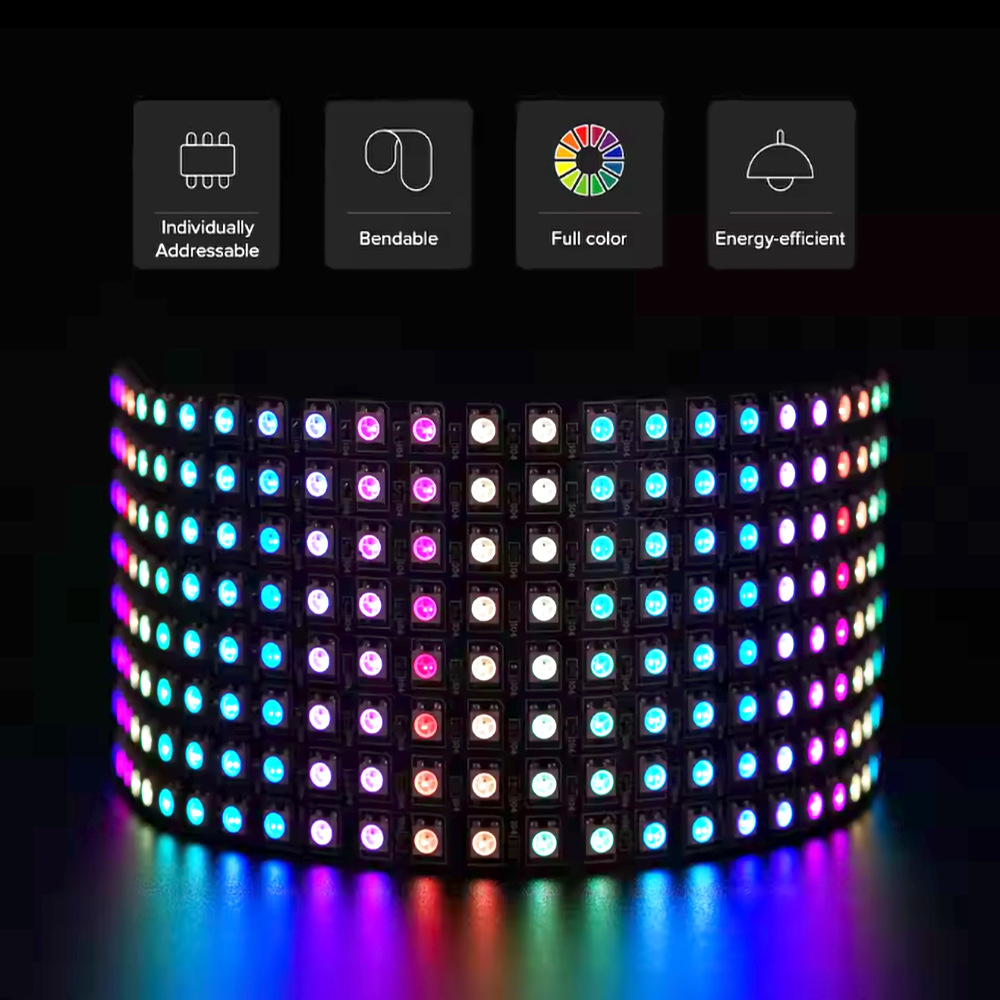 DC5V WS2812B RGB LED Panel Scr - Rgb Led Matrix 8X8 评论和价格